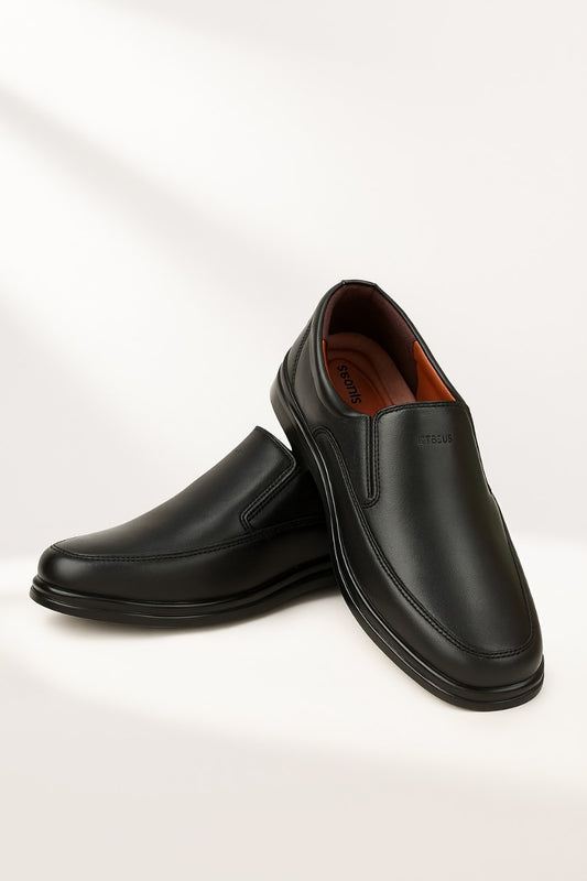 Men's Black Formal Slip-On Comfort Shoes